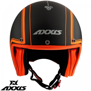 Axxis Helmet model Hornet SV Royal A4 Fluorescent Orange (integrated sun visor)