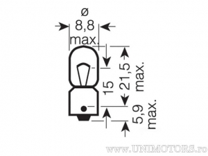 BA9S 12V 3W Bulb - Osram
