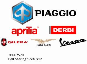 Ball bearing 17x40x12 - 2B007579 - Piaggio