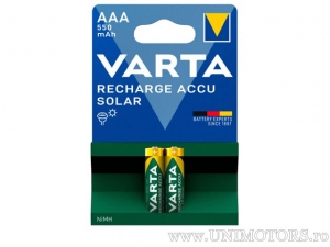Batería AAA recargable ACCU Solar 1.2V 550mAh blister set 2 piezas - Varta