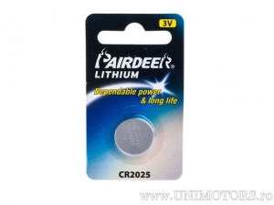 Batería CR2025 de litio 3V 170mAh en blister - Pairdeer
