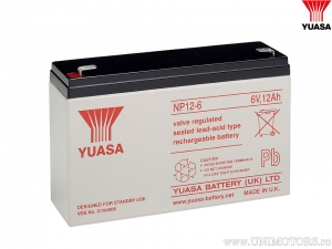 Batería sin mantenimiento 6V 12Ah - Yuasa