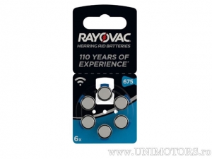 Batería V675 para audífonos 1.45V en blister de 6 unidades - Rayovac