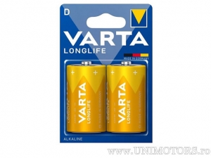 Batteria D Alkaline Longlife 1.5V blister set 2 pezzi - Varta