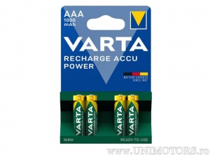 Batterie AAA rechargeable ACCU Power 1,2V 1000mAh blister set 4 pièces - Varta