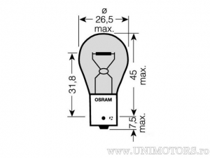 BAU PY21W pomarańczowy BAU15S 12V 21W - Osram
