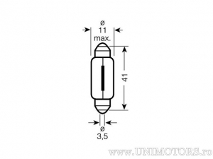 Bec C5W SV8.5-8 24V 5W H: 41mm - Osram