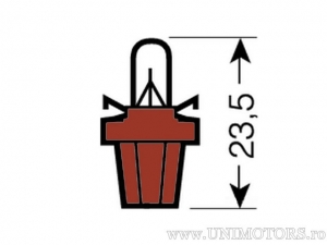 Bec cu soclu maro BX8.5D 24V 1.2W - Osram
