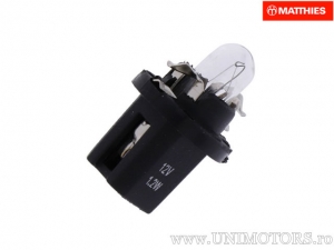 Bec cu soclu negru T5 B8.5D JMP 12V 1.2W - JM