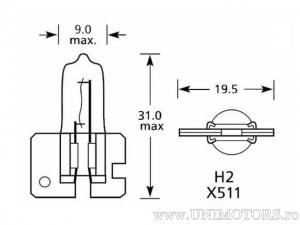 Bec H2 12V 55W - Osram