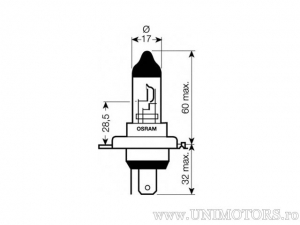 Bec H4 P43t-38 Cool Blue Intense 12V 60/55W - Osram