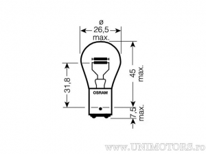 Bec P21/5W BAY15D 24V 21/5W - Osram