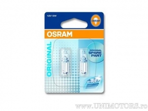 Bec T5W BA9S 12V 5W blister set 2 stuks - Osram