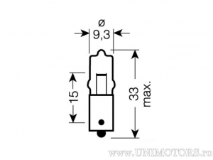Bec T5W BA9S 12V 5W blister set 2buc - Osram