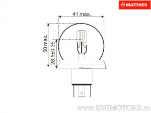 Bek R2 P45T 6V 45/40W - JM