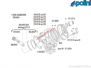 Big Evolution Cylinder Gaskets (thickness 0.15mm / 10 pieces) - 254.0134 - Polini