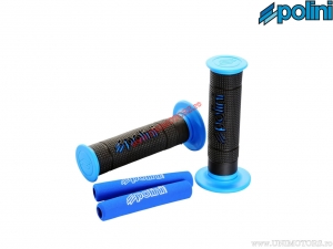 Big Evolution Handlebar Grips (Black/Blue) - Set - Polini