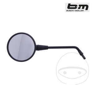 Black left-right round universal mirror Busch & Müller M10 x 1.50 mm for handlebar mounting - JM
