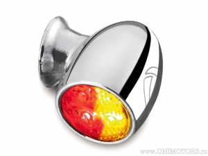 Blinker + Bremse + Positions-LED Bullet ATTO DF CHROM mit weißem Glas - Kellermann