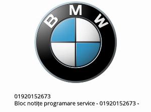 Bloc notițe programare service - 01920152673 - BMW