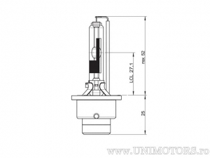 Bloco de luz xenon D2R PK32d-3 XENARC 85V 35W - Osram