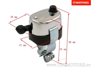 Bloque de Faro y Claxon - Universal (2 posiciones + 1 botón) - JM Products