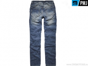 Blugi femei moto / casual PMJ Jeans FLOM13 Florida Denim Mid (albastru) - PM Jeans