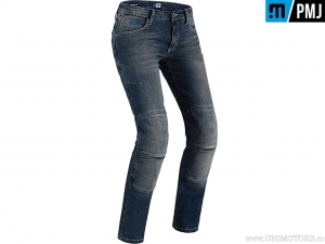 Blugi femei moto / casual PMJ Jeans Florida Confort Denim (albastru inchis) - PM Jeans