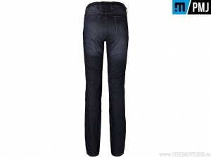 Blugi femei moto / casual PMJ Jeans LEGD18 Caferacer Denim (albastru inchis) - PM Jeans