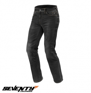Blugi (jeans) moto barbati Seventy model SD-PJ2 tip Regular fit culoare: negru (cu insertii Aramid Kevlar) - Negru, XXL