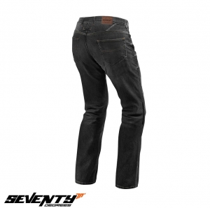 Blugi (jeans) moto barbati Seventy model SD-PJ2 tip Regular fit culoare: negru (cu insertii Aramid Kevlar) - Negru, XXL