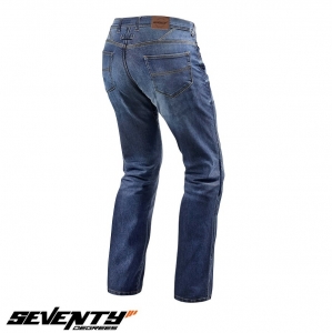 Blugi (jeans) moto femei Seventy model SD-PJ4 tip Regular fit culoare: albastru (cu insertii Aramid Kevlar) - Albastru, L