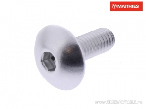 Bolt cap bomb M6 x 1.00 x 16 mm silver aluminum - JM