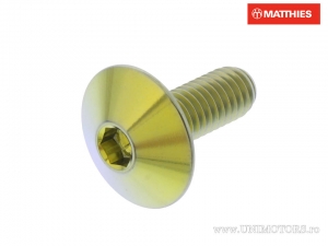Bolt cap bomb M6 x 1.00 x 16 mm titanium gold - JM