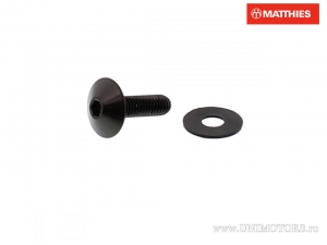 Bolt cap bomb M6 x 1.00 x 20 mm stainless steel A4 black - JM