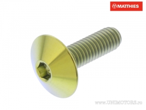 Bolt cap bomb Pro Bolt M6 x 1.00 x 20 mm gold titanium - JM