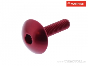 Bolt cap M5 x 0.80 x 20 mm Pro Bolt aluminum red - JM