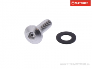 Bolt cap screw Pro Bolt M4 x 0.70 x 12 mm silver aluminum - JM