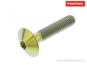 Bolt cap screw Pro Bolt M6 x 1.00 x 30 mm titanium gold - JM