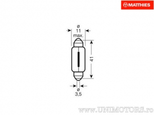 Bombilla C5W SV8.5-8 12V 5W L: 41mm - JM