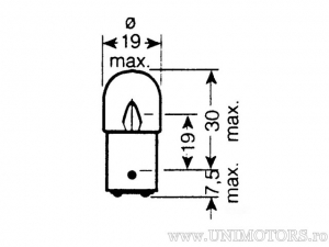 Bombilla de luz de freno R5W BA15D 24V 5W - Osram