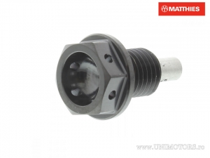 Botão de drenagem de óleo com ímã Pro Bolt M12 x 1.50 x 15 mm titânio preto - JM