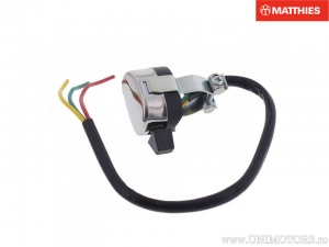 Botón de Señal de Giro Universal Cromado para Manillar de 22mm - JM