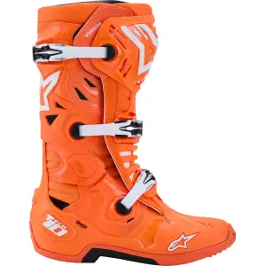 Botas Tech 10 Superventiladas - Negro, Blanco, Naranja Fluorescente - Adulto - 34103386