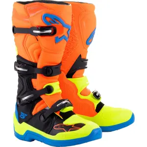 Botas Tech 5 - Negro, Azul, Amarillo Fluorescente, Naranja Fluorescente - Adulto - 34102816