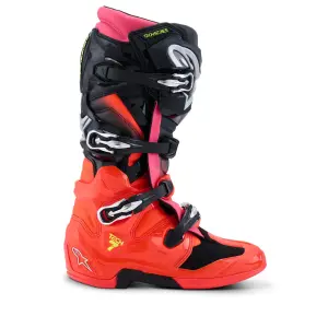 Botas Tech 7 - Negro, Rojo, Rosa Fluorescente - Adulto - 34103402