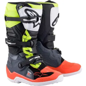 Botas Youth Tech 7S - Negro, Rojo, Blanco, Amarillo, Gris - Juvenil - 34110577