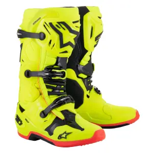 Bottes Tech 10 - Jaune Fluo, Noir, Rouge Fluo - Adulte - 34103002