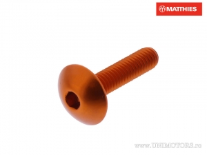 Bouchon de boulon dôme Pro Bolt M6 x 1.00 x 25 mm aluminium orange - JM