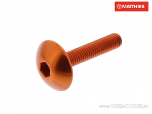Bouchon de boulon Pro Bolt M5 x 0.80 x 25 mm aluminium orange - JM